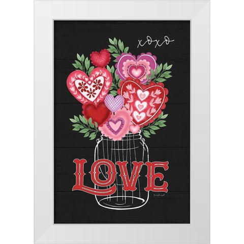 Love White Modern Wood Framed Art Print by Pugh, Jennifer