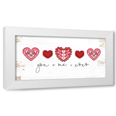 You + Me White Modern Wood Framed Art Print by Pugh, Jennifer