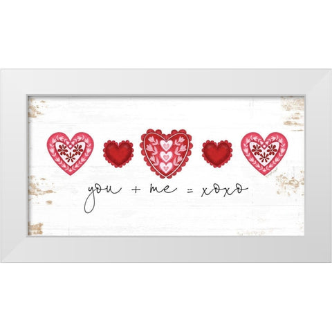 You + Me White Modern Wood Framed Art Print by Pugh, Jennifer