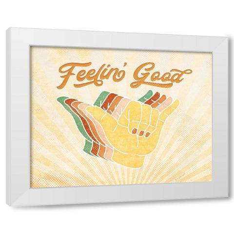 Feelin Good White Modern Wood Framed Art Print by Pugh, Jennifer