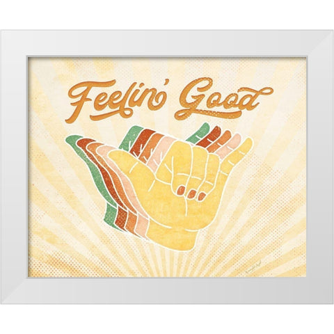 Feelin Good White Modern Wood Framed Art Print by Pugh, Jennifer