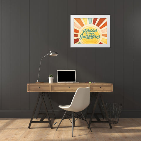 Sunshine White Modern Wood Framed Art Print by Pugh, Jennifer