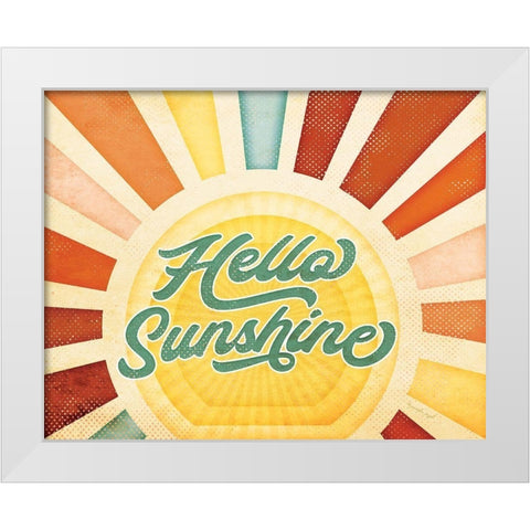 Sunshine White Modern Wood Framed Art Print by Pugh, Jennifer