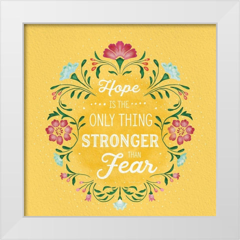 Hope White Modern Wood Framed Art Print by Pugh, Jennifer