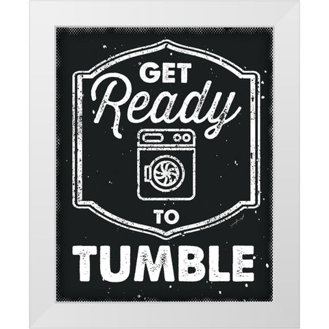 Get Ready to Tumble White Modern Wood Framed Art Print by Pugh, Jennifer