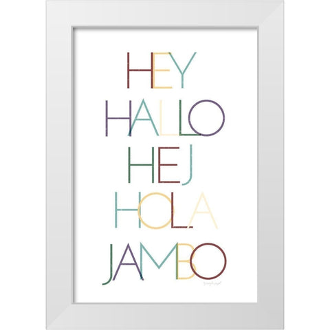 Hello II White Modern Wood Framed Art Print by Pugh, Jennifer