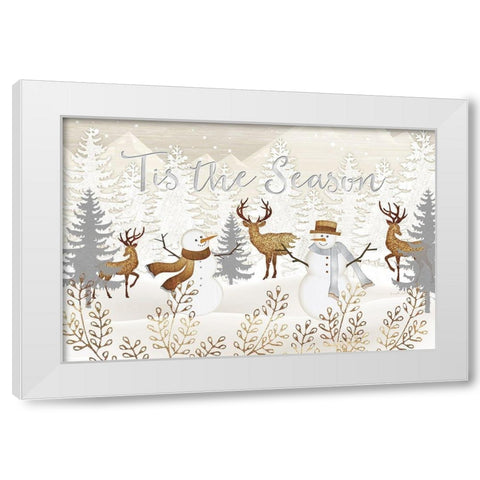 Tis the Season White Modern Wood Framed Art Print by Pugh, Jennifer