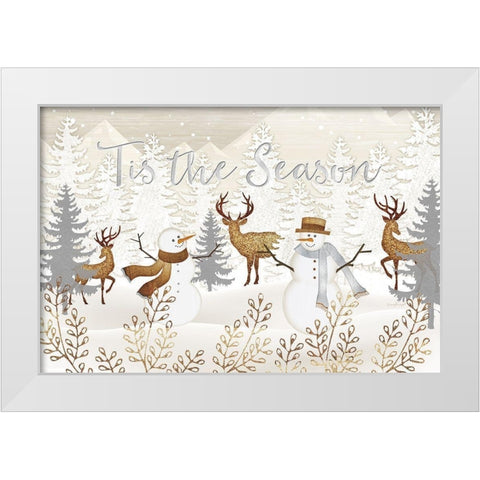 Tis the Season White Modern Wood Framed Art Print by Pugh, Jennifer