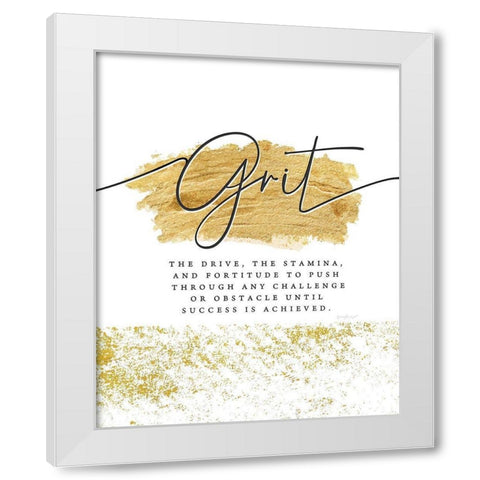 Grit White Modern Wood Framed Art Print by Pugh, Jennifer