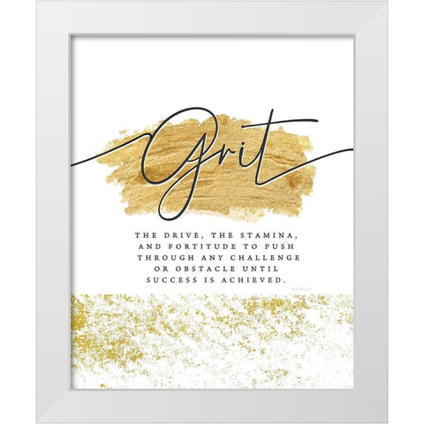 Grit White Modern Wood Framed Art Print by Pugh, Jennifer