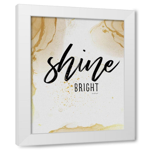 Shine Bright White Modern Wood Framed Art Print by Pugh, Jennifer