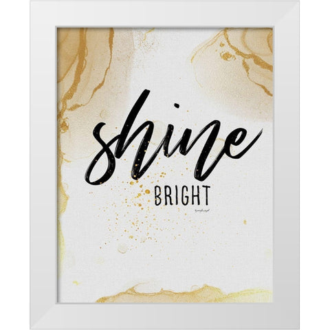 Shine Bright White Modern Wood Framed Art Print by Pugh, Jennifer