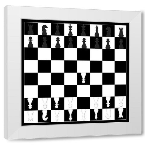 Chess Board II White Modern Wood Framed Art Print by Pugh, Jennifer