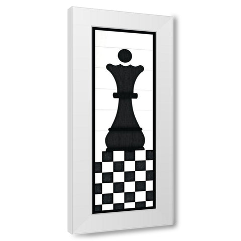 Queen White Modern Wood Framed Art Print by Pugh, Jennifer