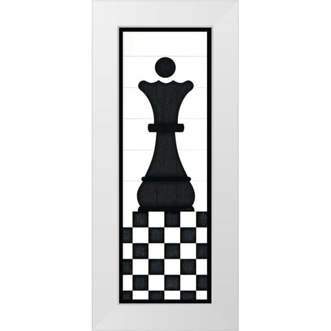 Queen White Modern Wood Framed Art Print by Pugh, Jennifer