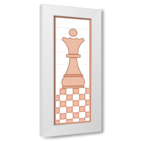 Pink Queen White Modern Wood Framed Art Print by Pugh, Jennifer