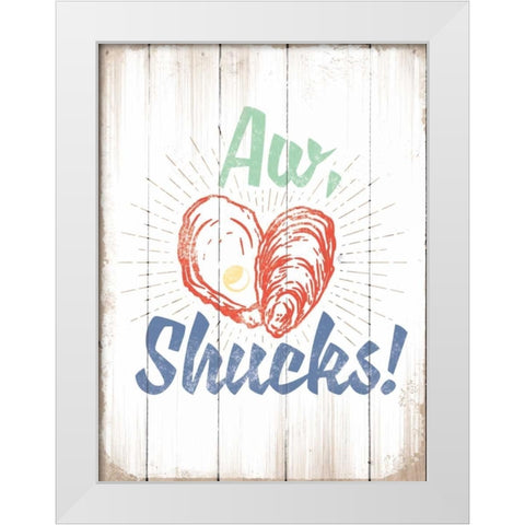 Aw Shucks White Modern Wood Framed Art Print by Brando, JJ