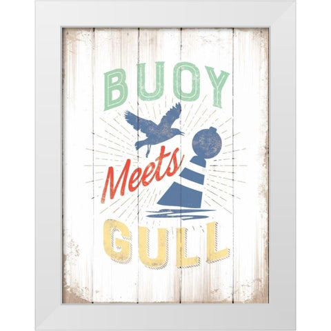 Buoy White Modern Wood Framed Art Print by Brando, JJ