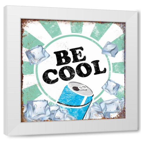 Be Cool White Modern Wood Framed Art Print by Brando, JJ