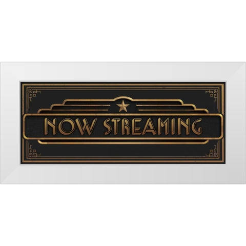 Now Streaming White Modern Wood Framed Art Print by Brando, JJ