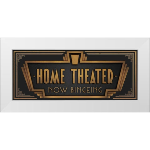 Home Theater White Modern Wood Framed Art Print by Brando, JJ