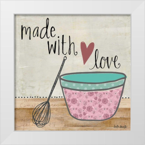Made with Love White Modern Wood Framed Art Print by Doucette, Katie