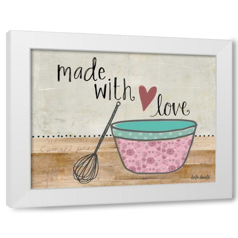 Made with Love White Modern Wood Framed Art Print by Doucette, Katie