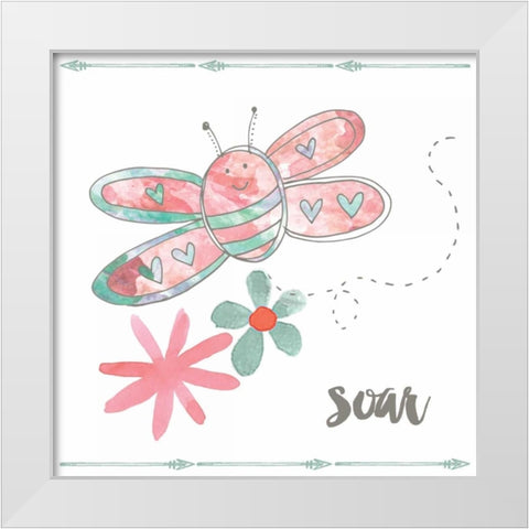 Soar White Modern Wood Framed Art Print by Doucette, Katie