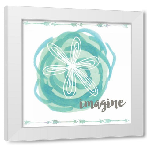 Imagine White Modern Wood Framed Art Print by Doucette, Katie