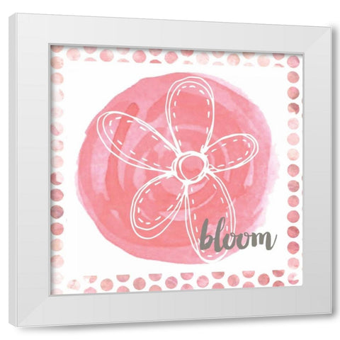 Bloom White Modern Wood Framed Art Print by Doucette, Katie