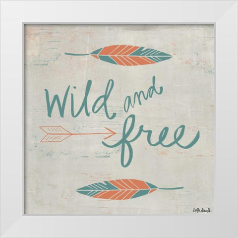 Wild and Free White Modern Wood Framed Art Print by Doucette, Katie