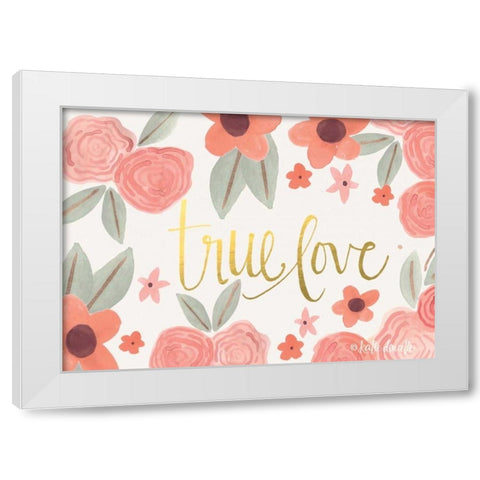 True Love - Cream White Modern Wood Framed Art Print by Doucette, Katie