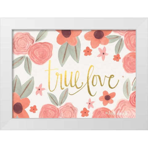 True Love - Cream White Modern Wood Framed Art Print by Doucette, Katie