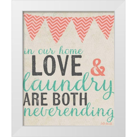 Neverending Laundry White Modern Wood Framed Art Print by Doucette, Katie