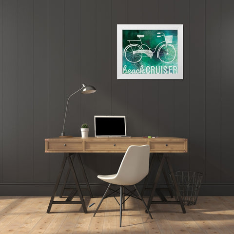 Beach Cruiser White Modern Wood Framed Art Print by Doucette, Katie