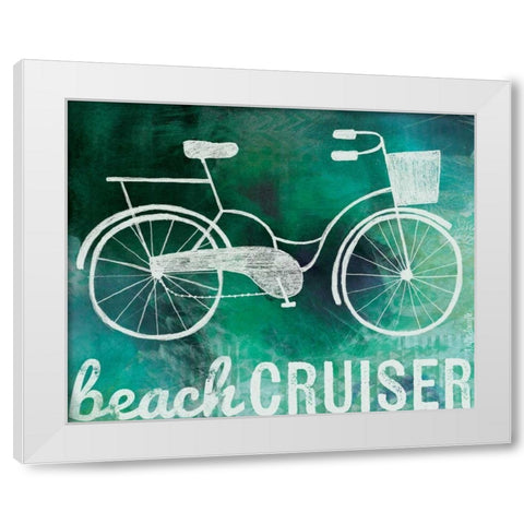 Beach Cruiser White Modern Wood Framed Art Print by Doucette, Katie