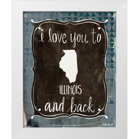 Illinois and Back White Modern Wood Framed Art Print by Doucette, Katie