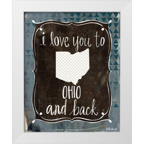 Ohio and Back White Modern Wood Framed Art Print by Doucette, Katie
