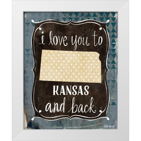 Kansas and Back White Modern Wood Framed Art Print by Doucette, Katie