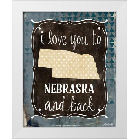 Nebraska and Back White Modern Wood Framed Art Print by Doucette, Katie