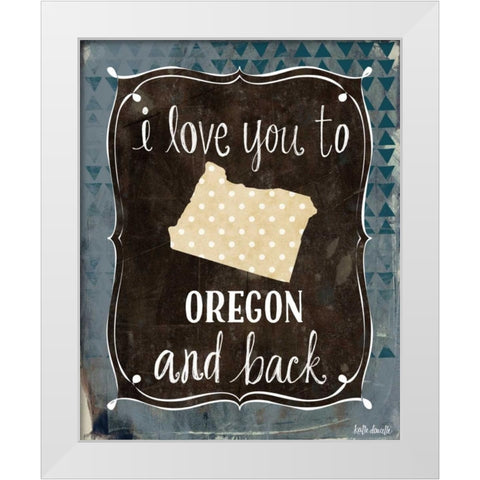 Oregon and Back White Modern Wood Framed Art Print by Doucette, Katie