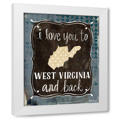 West Virginia and Back White Modern Wood Framed Art Print by Doucette, Katie