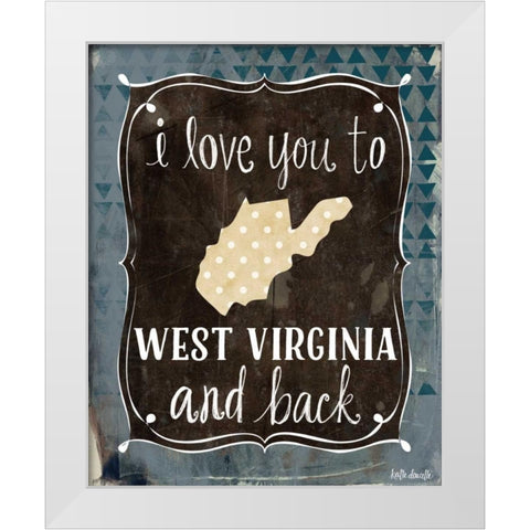 West Virginia and Back White Modern Wood Framed Art Print by Doucette, Katie