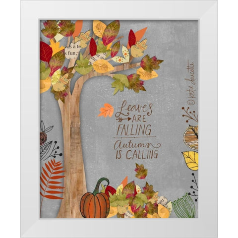 Autumn is Calling White Modern Wood Framed Art Print by Doucette, Katie