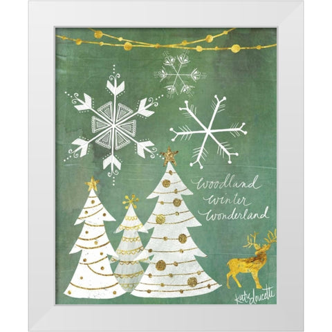 Woodland Winter Wonderland White Modern Wood Framed Art Print by Doucette, Katie
