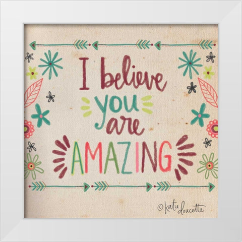 Amazing White Modern Wood Framed Art Print by Doucette, Katie