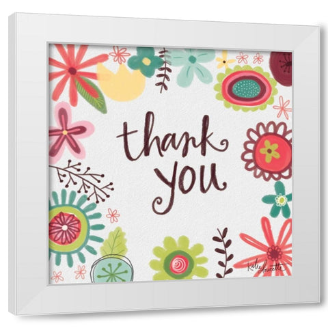 Thank You White Modern Wood Framed Art Print by Doucette, Katie