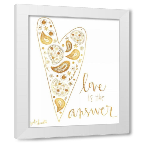 Love is the Answer II White Modern Wood Framed Art Print by Doucette, Katie