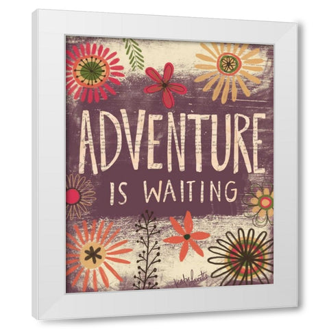 Adventure is Waiting White Modern Wood Framed Art Print by Doucette, Katie