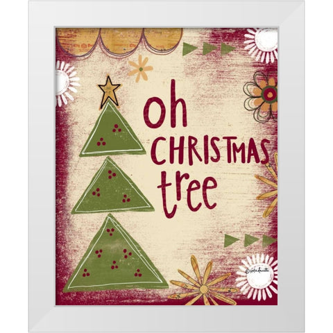 Oh Christmas Tree White Modern Wood Framed Art Print by Doucette, Katie